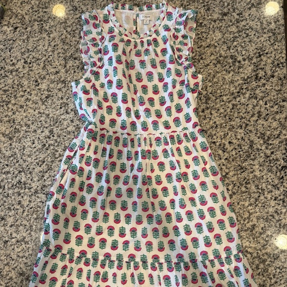 NWT J. Crew Mini Dress with Ruffle Sleeves Floral - Size 6 - Picture 1 of 5